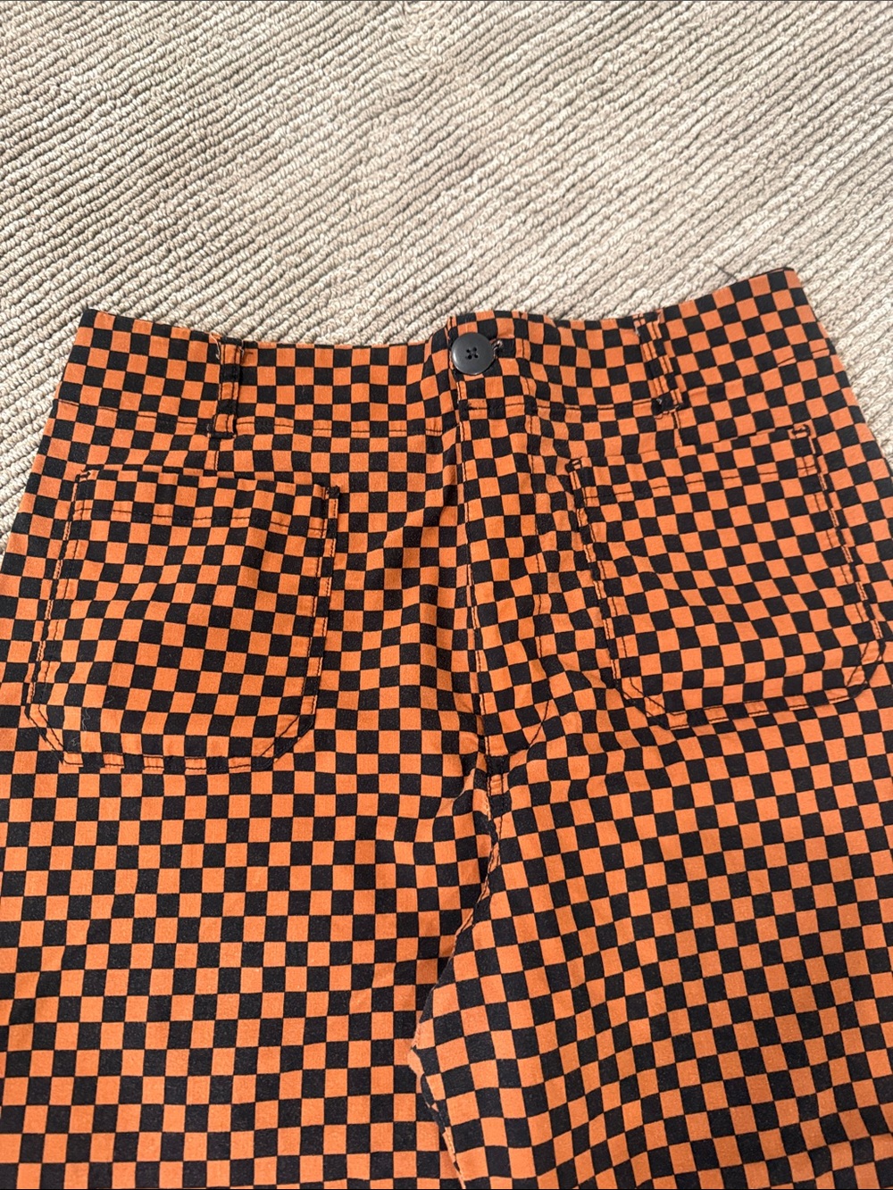 Maeve Black and Brown Maeve “the Colette” Cropped Check Wide-Leg Pants. Size 33 - Picture 2 of 4